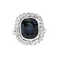 Bague en or blanc, saphir et diamants