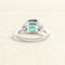 Bague 49 Bague or blanc émeraude et diamants 58 Facettes OC-61300094