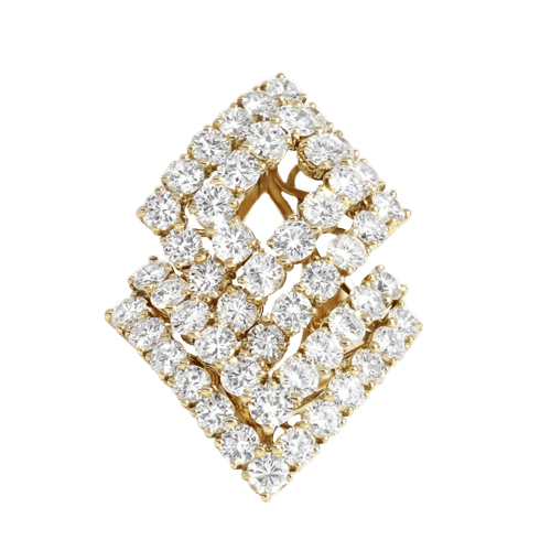 Bague 53 Bague en or jaune 18 carats et diamants 10 ct 58 Facettes OC-61E00527