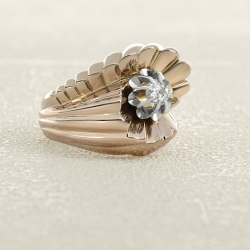Bague 54 Bague Tourbillon 1950 en or rose et diamant 58 Facettes OC-61E00524