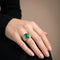 Bague 56 Bague Cabochon - Émeraude et diamants en or jaune 58 Facettes 61300078