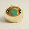Bague 56 Bague Cabochon - Émeraude et diamants en or jaune 58 Facettes 61300078
