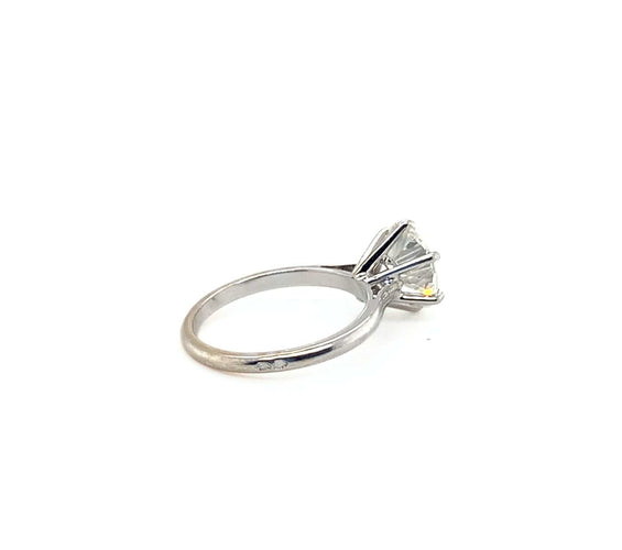 Bague 51 Bague solitaire diamant taille ancienne 2,8 ct en or blanc et platine 58 Facettes 7870