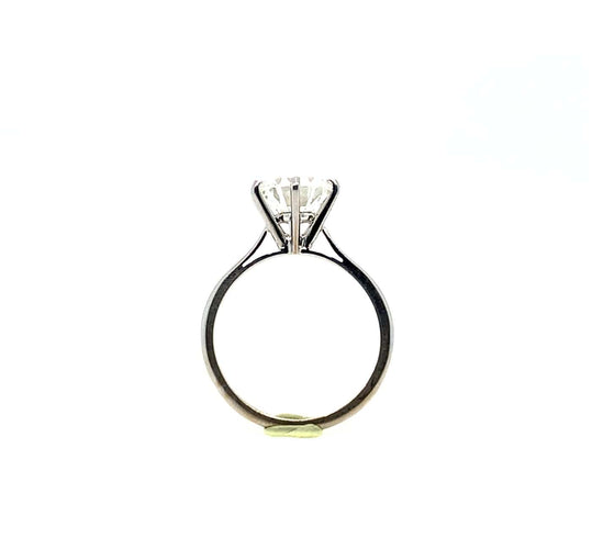 Bague 51 Bague solitaire diamant taille ancienne 2,8 ct en or blanc et platine 58 Facettes 7870