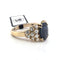 Bague 48 Bague en or jaune 18 ct avec saphir et diamants 58 Facettes 318/26 B 140/26