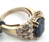 Bague 48 Bague en or jaune 18 ct avec saphir et diamants 58 Facettes 318/26 B 140/26
