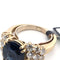 Bague 48 Bague en or jaune 18 ct avec saphir et diamants 58 Facettes 318/26 B 140/26