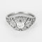 Bague 53 Bague dôme en or gris diamant taille ancienne 0.25 et diamants taillés en rose 58 Facettes 260087