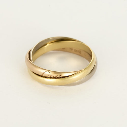 Bague 58 Cartier Trinity - Bague trois ors petit modèle 58 Facettes 58FC53