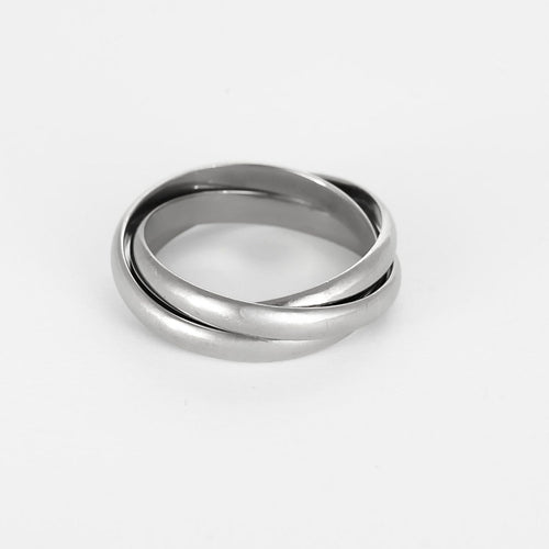 Bague 64 Cartier Trinity Vintage - Bague en Or blanc trois anneaux 58 Facettes 260284