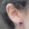 Boucles d'oreilles Boucles d’oreilles - Améthystes et diamants en or rose 18k 58 Facettes PE681