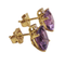 Boucles d'oreilles Boucles d’oreilles - Améthystes et diamants en or rose 18k 58 Facettes PE681