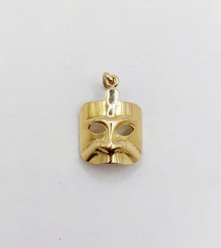 Pendentif Pendentif vintage masque de carnaval en or jaune 18k 58 Facettes A06975