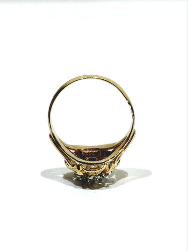 Bague 53 Bague en or rose 18 carats avec diamants taille brillant 58 Facettes id: 1755436
