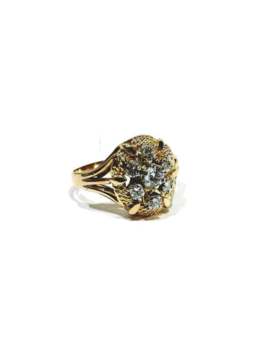 Bague 53 Bague en or rose 18 carats avec diamants taille brillant 58 Facettes id: 1755436