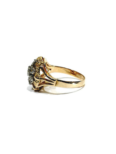 Bague 53 Bague en or rose 18 carats avec diamants taille brillant 58 Facettes id: 1755436