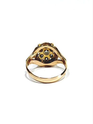 Bague 53 Bague en or rose 18 carats avec diamants taille brillant 58 Facettes id: 1755436