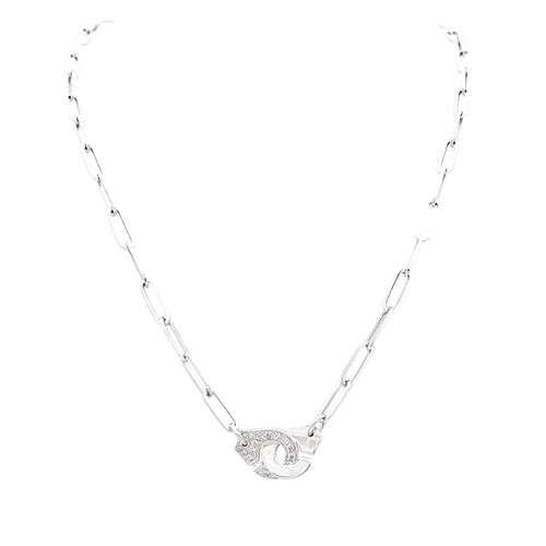 Collier Collier Dinh Van, "Menottes", or blanc, diamants 58 Facettes 35615