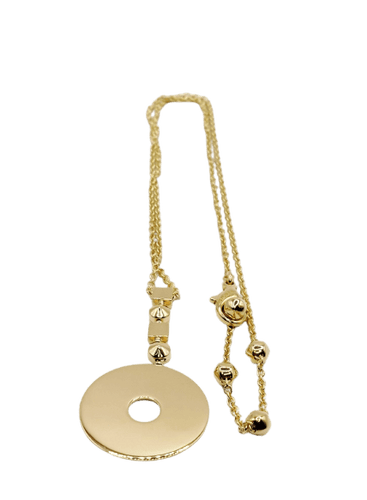 Collier Collana Lucea Bulgari in oro con ciondolo circolare 58 Facettes 22898