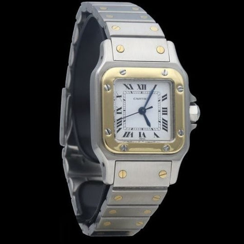 Montre Cartier Montre Santos Dame Or Jaune 18K Et Acier 58 Facettes MT45417
