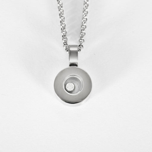 Collier Chopard -  Happy Diamonds - Collier en or gris et diamant 58 Facettes B260140