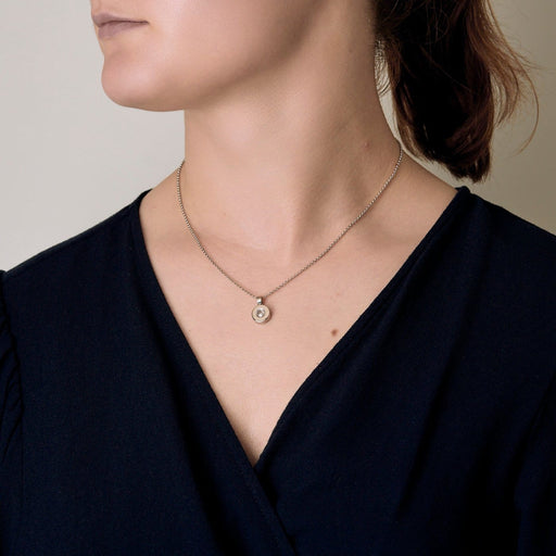 Collier Chopard -  Happy Diamonds - Collier en or gris et diamant 58 Facettes B260140