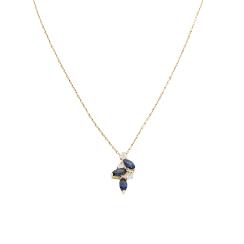 Collier Collier en or jaune, saphirs et diamants 58 Facettes 64700159