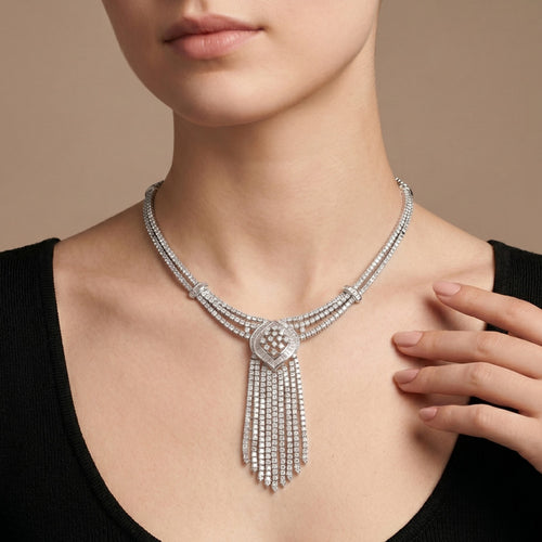 Collier Collier - Diamants en or blanc 58 Facettes 63700105