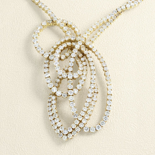 Collier Collier de haute joaillerie en or jaune et diamants 58 Facettes OC-63700143