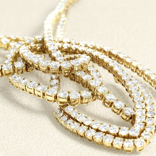 Collier Collier de haute joaillerie en or jaune et diamants 58 Facettes OC-63700143