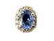 Bague 52 Bague marguerite - Saphir 1,10 ct et diamants en or 18 carats 58 Facettes Bague 001