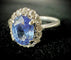 Bague 52 Bague marguerite - Saphir 1,10 ct et diamants en or 18 carats 58 Facettes Bague 001