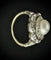 Bague 48.5 Bague Art Nouveau motif floral en or jaune 18 carats, perle et diamants 58 Facettes Bague 002