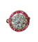Bague 56 Bague Art déco en or 18 carats, diamants taille ancienne et rubis 58 Facettes Bague 003