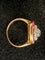 Bague 56 Bague Art déco en or 18 carats, diamants taille ancienne et rubis 58 Facettes Bague 003