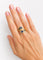Bague 54.5 Bague - Saphirs poire et calibrés, diamants en or jaune 18 carats 58 Facettes Bague 009