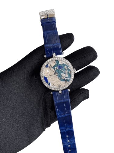 Montre Van Cleef & Arpels - Montre Lady Arpels Zodiac Aquarius en or blanc et diamants 58 Facettes Jnci30
