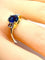 Bague 56 Bague en or 18 carats avec saphir de Ceylan et diamants 58 Facettes AB715