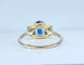 Bague 56 Bague en or 18 carats avec saphir de Ceylan et diamants 58 Facettes AB715