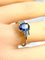 Bague 56 Bague en or 18 carats avec saphir de Ceylan et diamants 58 Facettes AB715