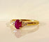Bague 56 Bague en or jaune 18 carats rubis et diamants 58 Facettes AB716