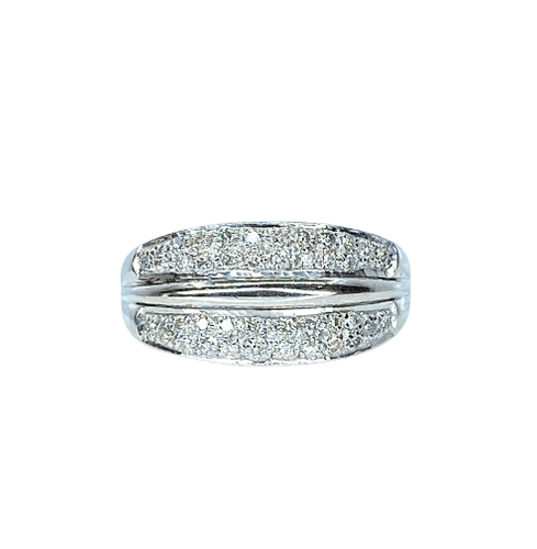 Bague 61 Bague jonc en or jaune 18 carats et diamants 58 Facettes AB718