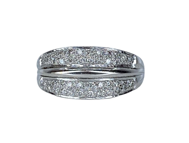 Bague 61 Bague jonc en or jaune 18 carats et diamants 58 Facettes AB718