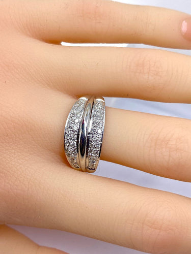 Bague 61 Bague jonc en or jaune 18 carats et diamants 58 Facettes AB718