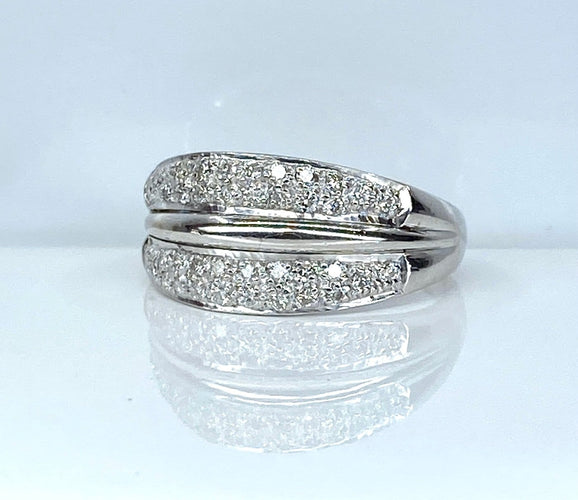 Bague 61 Bague jonc en or jaune 18 carats et diamants 58 Facettes AB718