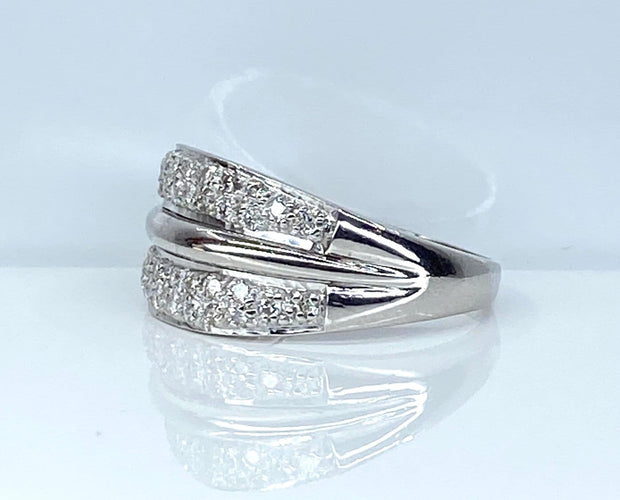 Bague 61 Bague jonc en or jaune 18 carats et diamants 58 Facettes AB718