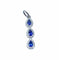 Pendentif Pendentif - Trois gouttes en or blanc 18 carats, saphirs et diamants 58 Facettes AB719