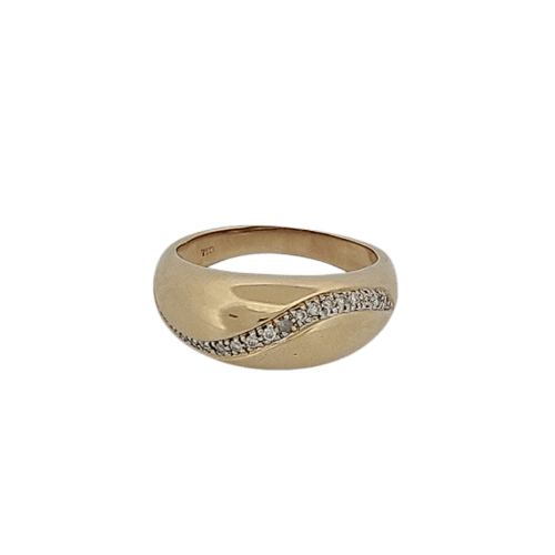 Bague 59 Bague jonc en or jaune 18 carats avec diamants 58 Facettes 2504645