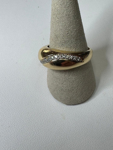 Bague 59 Bague jonc en or jaune 18 carats avec diamants 58 Facettes 2504645