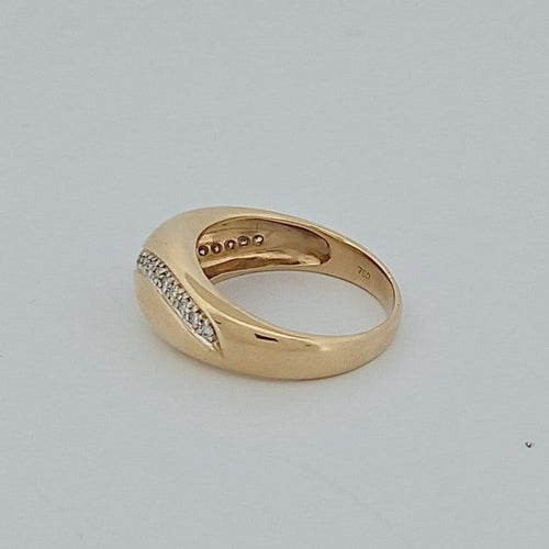 Bague 59 Bague jonc en or jaune 18 carats avec diamants 58 Facettes 2504645